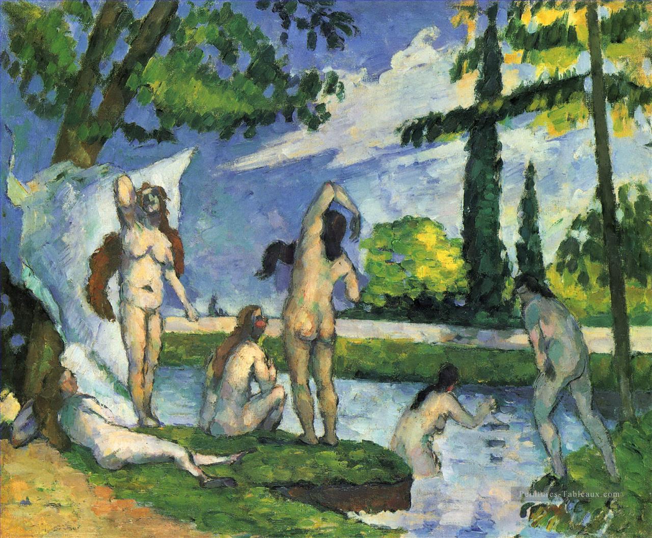 Baigneurs 1875 Paul Cézanne Nu impressionniste Peintures à l'huile